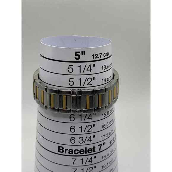 Bulova White Dial 2-Tone Stainless Steel Women's Watch 98P39 New Battery - Picture 9 of 9